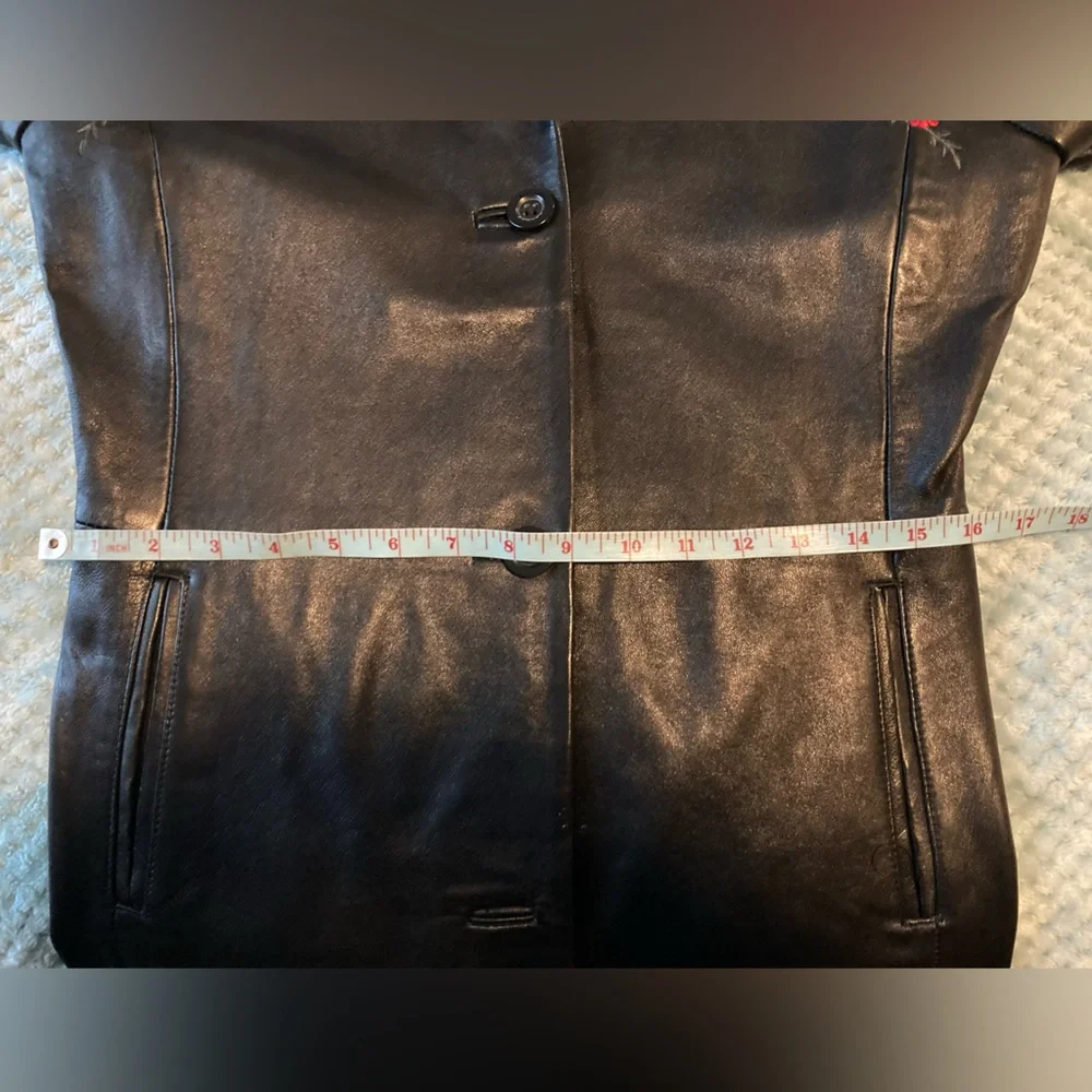 Kasper 100% Leather Woman’s Coat Black S